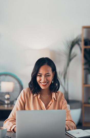 Woman Seeing Video On laptop